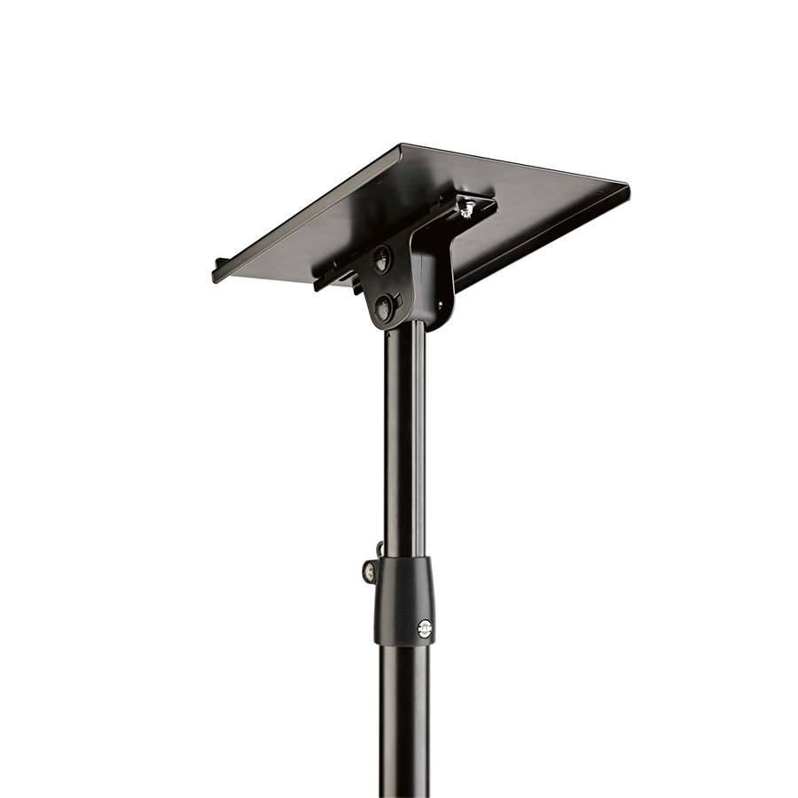 KOENIG & MEYER Studio-Monitorstativ mit neigbarer Aufnahmeplatte (höhenverstellbar 800 - 1.300 mm | 3-Fuß Stahlsockel |
