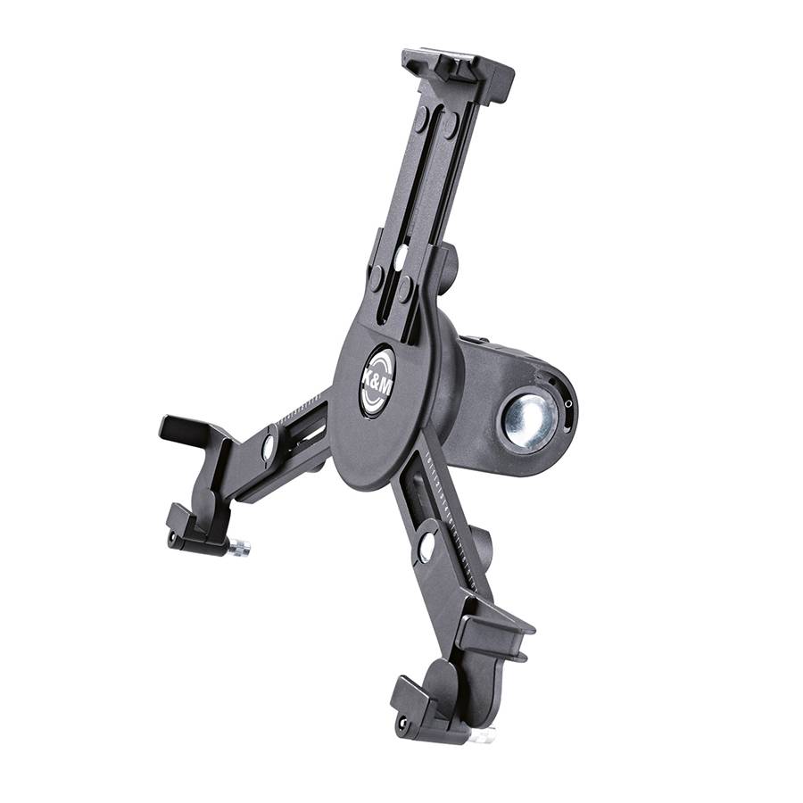 KOENIG & MEYER Universal Tablet-PC-Stativhalter (Höhe 222 - 334 mm | Breite 128 - 232 mm | 3/8" Gewindebolzen | 90°