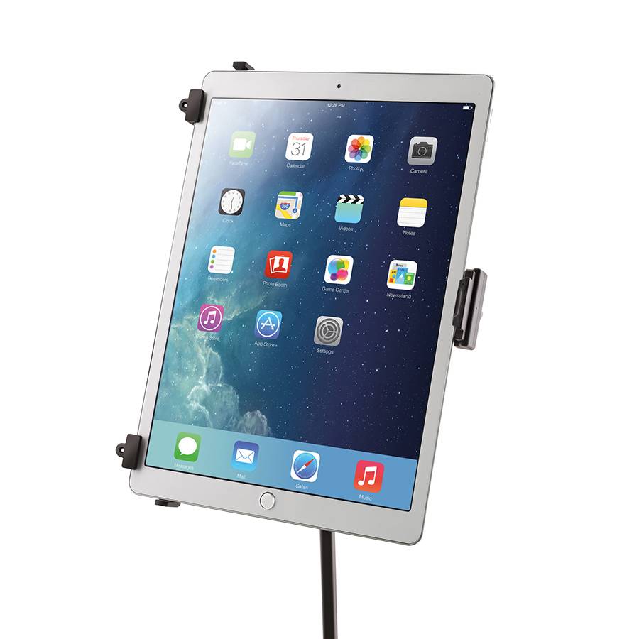 KOENIG & MEYER Universal Tablet-PC-Stativhalter (Höhe 222 - 334 mm | Breite 128 - 232 mm | 3/8" Gewindebolzen | 90°