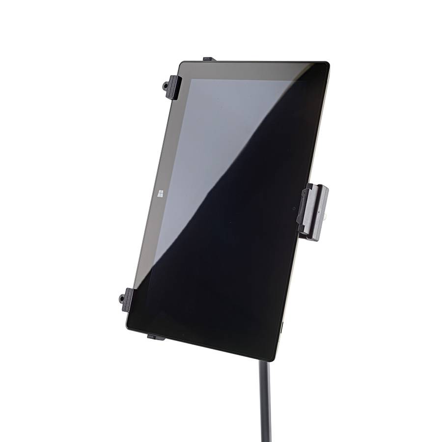 KOENIG & MEYER Universal Tablet-PC-Stativhalter (Höhe 222 - 334 mm | Breite 128 - 232 mm | 3/8" Gewindebolzen | 90°