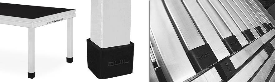 GUIL PTA5-F/40 - Fixer Standfuß passend für TM440 | TM440XL | TM300 Bühnenelemente (50 x 50 mm | Bühnenhöhe 400 mm)