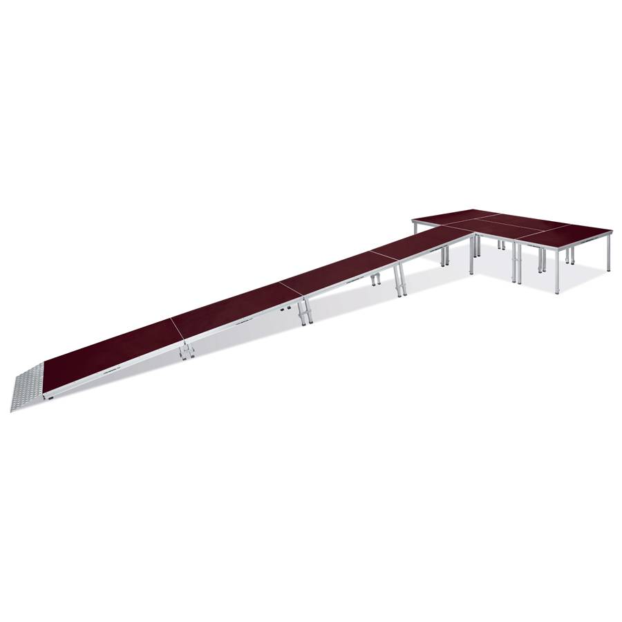 GUIL RMP-01 - Rampen-Kit für TM440 | TM440XL | TM300 Bühnenelemente (geeignet für Bühnenhöhen von 800 - 1.200 mm)