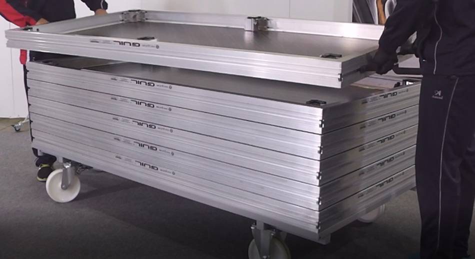 GUIL TM-AST/1 - Tragegriff-Set zum Transport & Lagerung von Bühnenelementen (2 Stück)