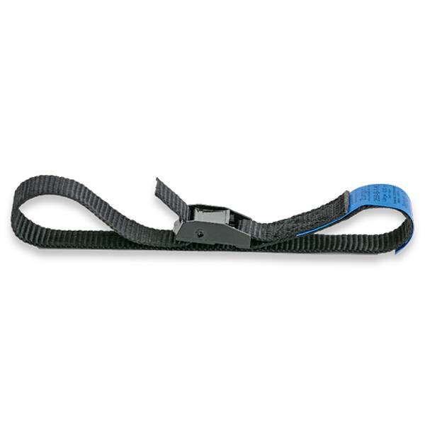 SAFETEX Zurrgurt "Blackline" mit Klemmschloss (WLL 250kg | 1-teilig | 25,0mm Bandbreite | Länge 4,00m) - schwarz