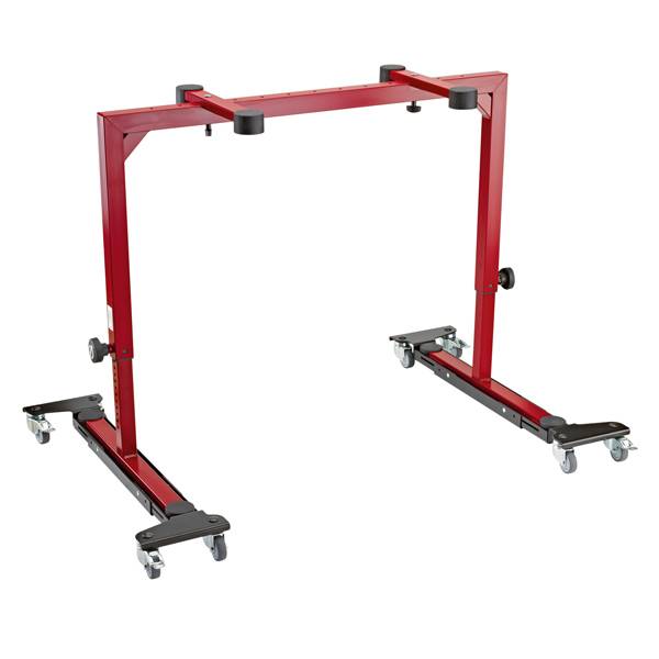 KOENIG & MEYER Rollschlitten für Keyboardständer mit feststellbaren Rollen (ausziehbar von 564 bis 787 mm | Breite 183