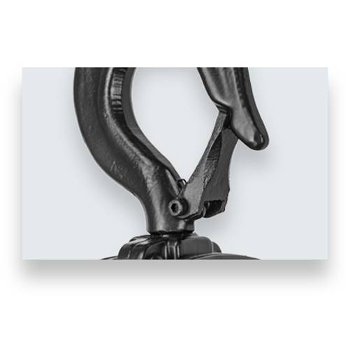 SAFETEX Stirnradflaschenzug "Blackline" mit robustem Stahlgehäuse (WLL 1.000kg | Last- & Handkette 6,00m | ohne