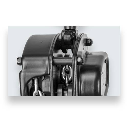 SAFETEX Stirnradflaschenzug "Blackline" mit robustem Stahlgehäuse (WLL 1.000kg | Last- & Handkette 6,00m | ohne