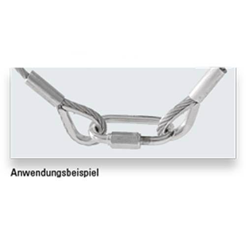 SAFETEX Sicherungsseil nach EN 12385-4 mit beidseitiger Kausche (DGUV bis 25,0kg | Seil-Ø 5,00mm | Konstruktion 6 x 19