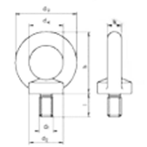 SAFETEX Ringschraube nach DIN 580 (WLL 140kg | Ø M6 | Material aus C15E) - verzinkt