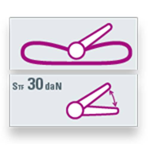 SAFETEX Zurrgurt "Blackline" mit Klemmschloss (WLL 250kg | 1-teilig | 25,0mm Bandbreite | Länge 2,00m) - schwarz