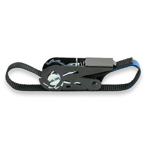 SAFETEX Zurrgurt "Blackline" mit Druckratsche (WLL 800kg | 1-teilig | 25,0mm Bandbreite | Länge 6,00m) - schwarz