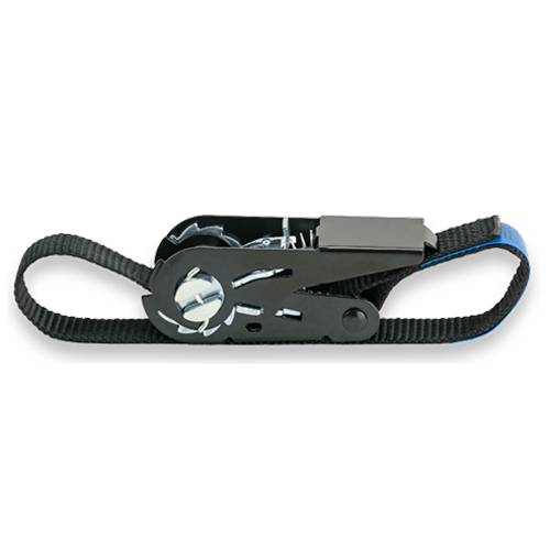 SAFETEX Zurrgurt "Blackline" mit Druckratsche (WLL 800kg | 1-teilig | 25,0mm Bandbreite | Länge 2,00m) - schwarz