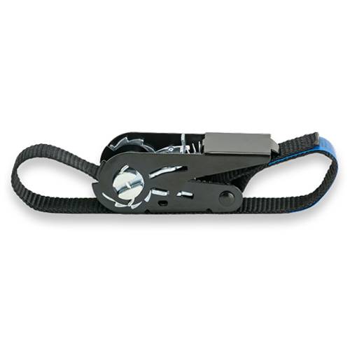 SAFETEX Zurrgurt "Blackline" mit Druckratsche (WLL 800kg | 1-teilig | 25,0mm Bandbreite | Länge 4,00m) - schwarz