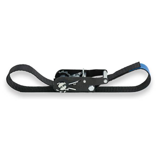 SAFETEX Zurrgurt "Blackline" mit Druckratsche (WLL 1.500kg | 1-teilig | 25,0mm Bandbreite | Länge 4,00m) - schwarz