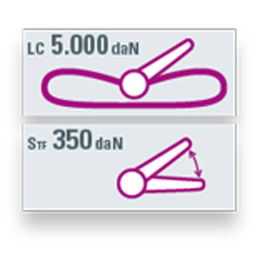 SAFETEX Zurrgurt "Blackline" mit Druckratsche (WLL 5.000kg | 1-teilig | 50,0mm Bandbreite | Länge 4,00m) - schwarz