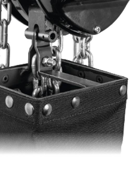SAFETEX Kettenspeicher "Blackline" für TFZ 05 & TFZ 010 Stirnradflaschenzüge (Stahlrahmen 130x100mm | Länge 300mm |