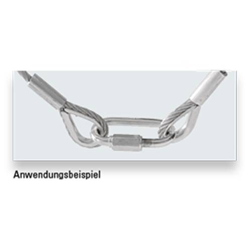 SAFETEX Sicherungsseil nach EN 12385-4 mit beidseitiger Kausche (DGUV bis 36,0kg | Seil-Ø 6,00mm | Konstruktion 6 x 19