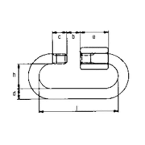 SAFETEX Kettenschnellverschluss mit großer Öffnung (DIN 56927 | Form B | WLL 200kg | Ø 6,00mm | bis max. 200kg |