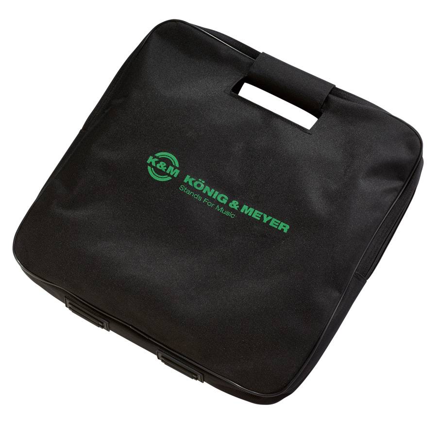 KOENIG & MEYER Tragetasche aus reißfestem Nylongewebe für Sockelplatte 26704 (Maße 490 x 490 x 30 mm) - in schwarz