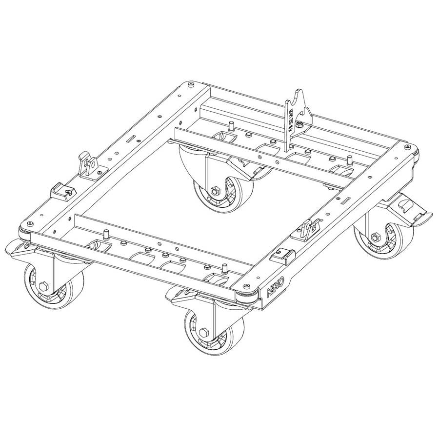 NEXO STT-DOLLYKIT28 - Adapter-Set passend für SST-DOLLY02 Doppel-Dolly (12 x M28)