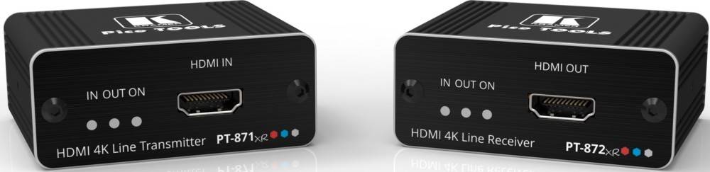 Nahaufnahme von zwei HDMI-Anschlüssen, die sich direkt gegenüberliegen, mit sichtbaren blauen, roten und weißen Farbmarkierungen auf der linken Seite.