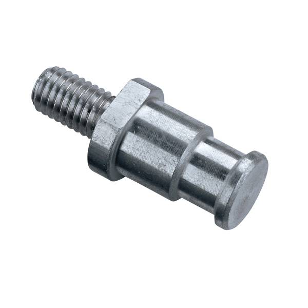 KOENIG & MEYER TV-Zapfen blank (Außengewinde M10 x 17 mm | Durchmesser 16 mm | Länge 46,5 mm) - aus Aluminium