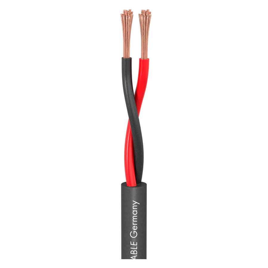 SOMMER CABLE Lautsprecherkabel Meridian Install SP215 (2 x 1,50mm² | FRNC Ø 6,80 mm | METERWARE) - in schwarz
