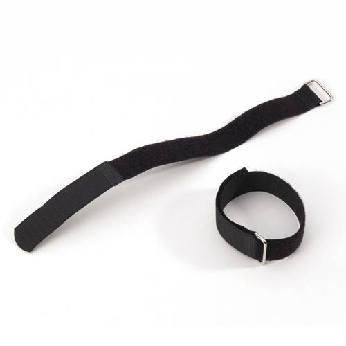 ADAM HALL Kabelbinder mit Klettverschluss und Metallring (Breite: 25,0mm | Länge: 30,0cm) - schwarz