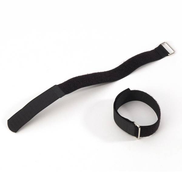 ADAM HALL Kabelbinder mit Klettverschluss und Metallring (Breite: 20,0mm | Länge: 20,0cm) - schwarz