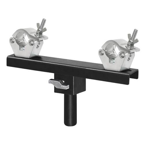 GUIL ADT-44 - Verstellbarer Truss Adapter mit 2 Aluminium Klemmen (geeignet für Traversen von 250 - 400 mm | Spigot Ø 35