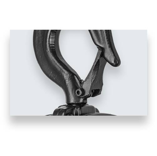 SAFETEX Stirnradflaschenzug "Blackline" mit robustem Stahlgehäuse (WLL 500kg | Last- & Handkette 6,00m | ohne