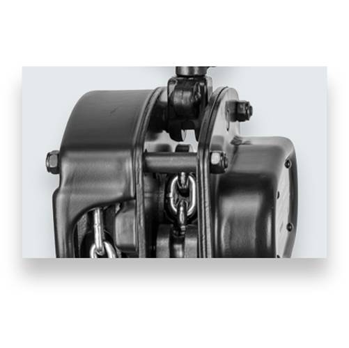 SAFETEX Stirnradflaschenzug "Blackline" mit robustem Stahlgehäuse (WLL 500kg | Last- & Handkette 6,00m | ohne