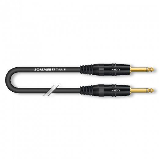 SOMMER CABLE Instrumentenkabel SC-Spirit LLX (1 x 0,38mm² | Klinke male 6,3mm Mono | HICON | 3m) - in schwarz