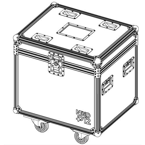 NEXO PNT-2CASE12 - Flight-Case mit Lenkrollen passend für 2x P12 Lautsprechersysteme