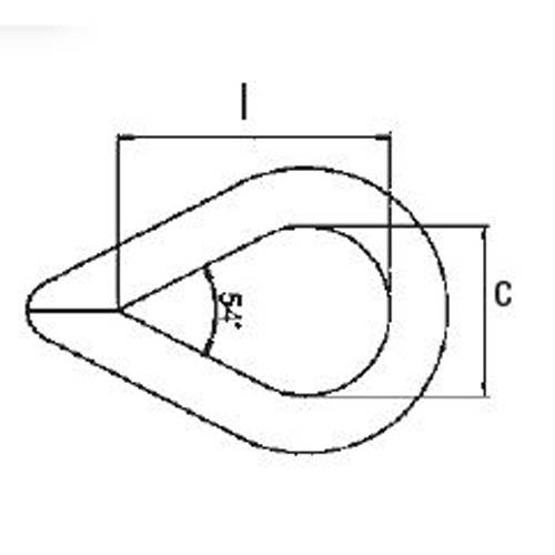 SAFETEX Riggingseil nach EN 13414 mit beidseitiger Sonderkausche (DGUV bis 500kg | Seil-Ø 10,0mm | Länge 2,00m) -