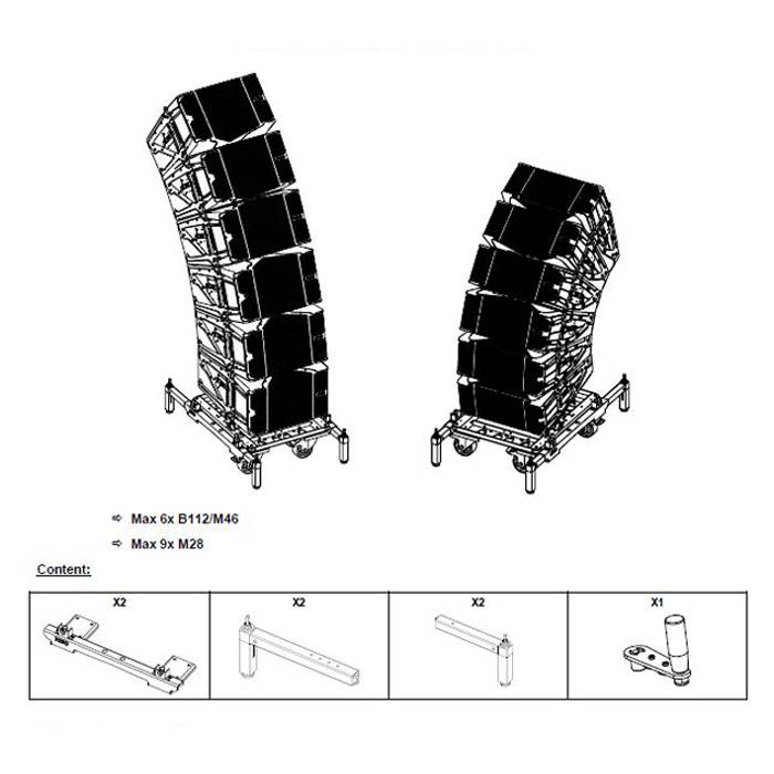 NEXO STM Stabilisierung für Dolly Abdeckung passend für M28 | M46 | B112