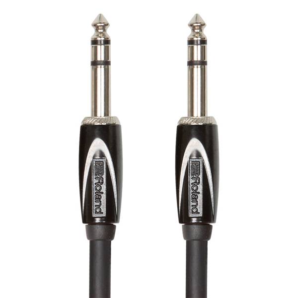 ROLAND RCC-15-TRTR - Stereo-Verbindungskabel mit hochwertigen Steckverbindungen (2x TRS-Klinke 6,3mm Stereo | schwarz) -