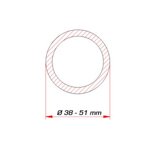 GUIL ABZ-07/E - Schnellbefestigungsklemme für Rohre mit Außen-Ø von 38,0-51,0mm (Belastbarkeit max. 100 kg) - silber