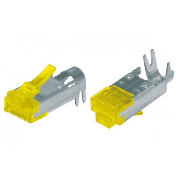 EXERTIS CONNECT - HIROSE - Cat.6a RJ45-Modularstecker TM31 (nur Stecker ohne Knickschutztülle & Kabelführung) - in gelb