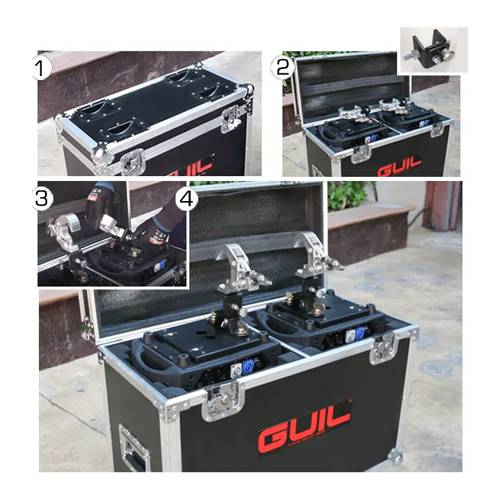 GUIL ABZ-60 - Scharniersystem für Hakenklemmen und Kupplungen (Belastbarkeit max. 75 kg | Maße 50 x 50 mm) - in schwarz