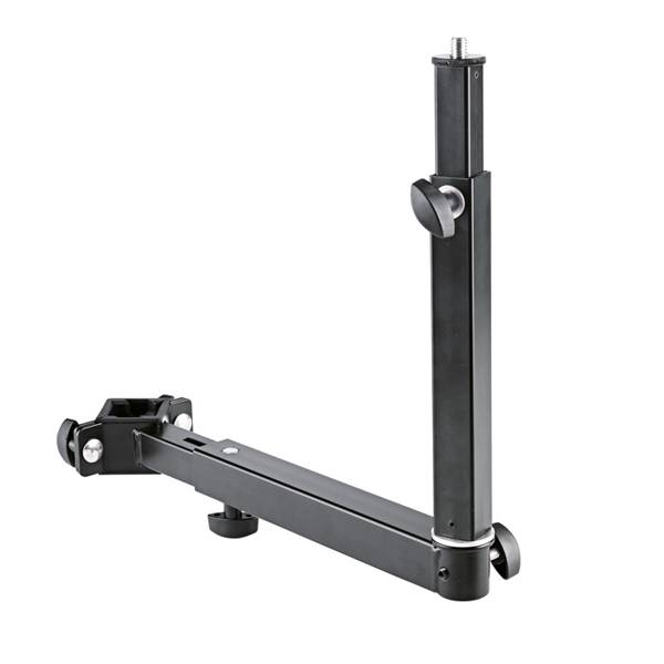 KOENIG & MEYER Universalhalter passend für Keyboard- und Klapptische (3/8" & 5/8" Gewinde | ausziehbar 240-400 mm | Höhe