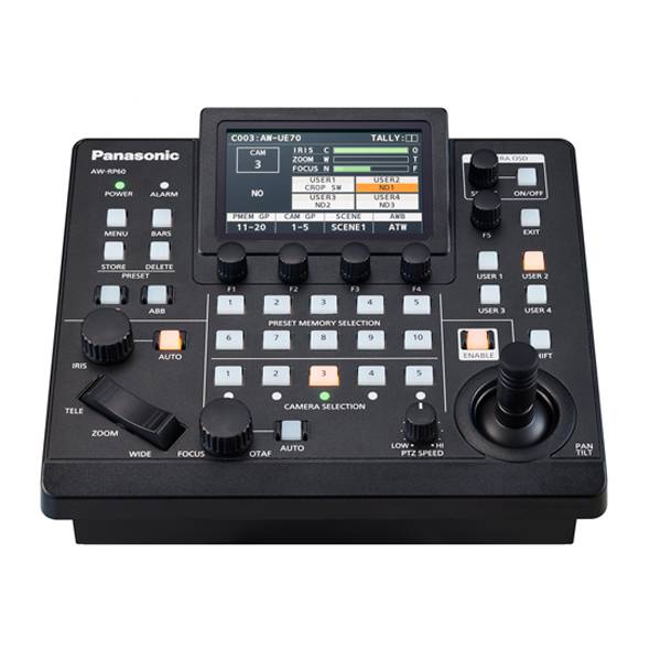 PANASONIC AW-RP60GJ - Kompakte Remote-Steuerungseinheit für PTZ-Kameras (3,5" LCD-Farbdisplay | PoE+)