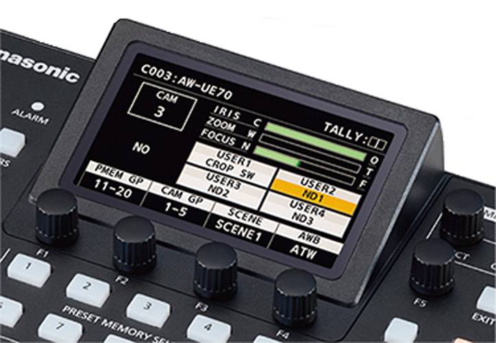 PANASONIC AW-RP60GJ - Kompakte Remote-Steuerungseinheit für PTZ-Kameras (3,5" LCD-Farbdisplay | PoE+)