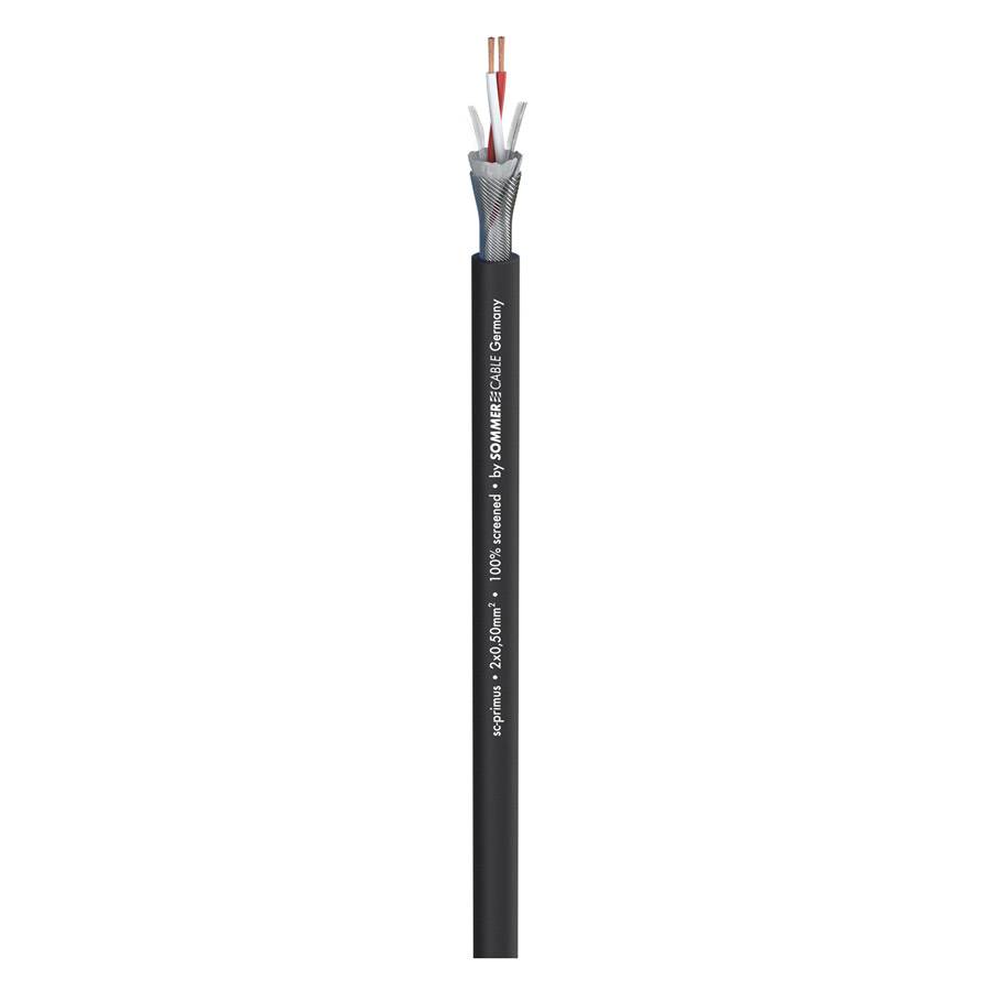 SOMMER CABLE Mikrofonkabel SC-Primus (2 x 0,50mm² | PVC Ø 6,70 mm | METERWARE) - in schwarz