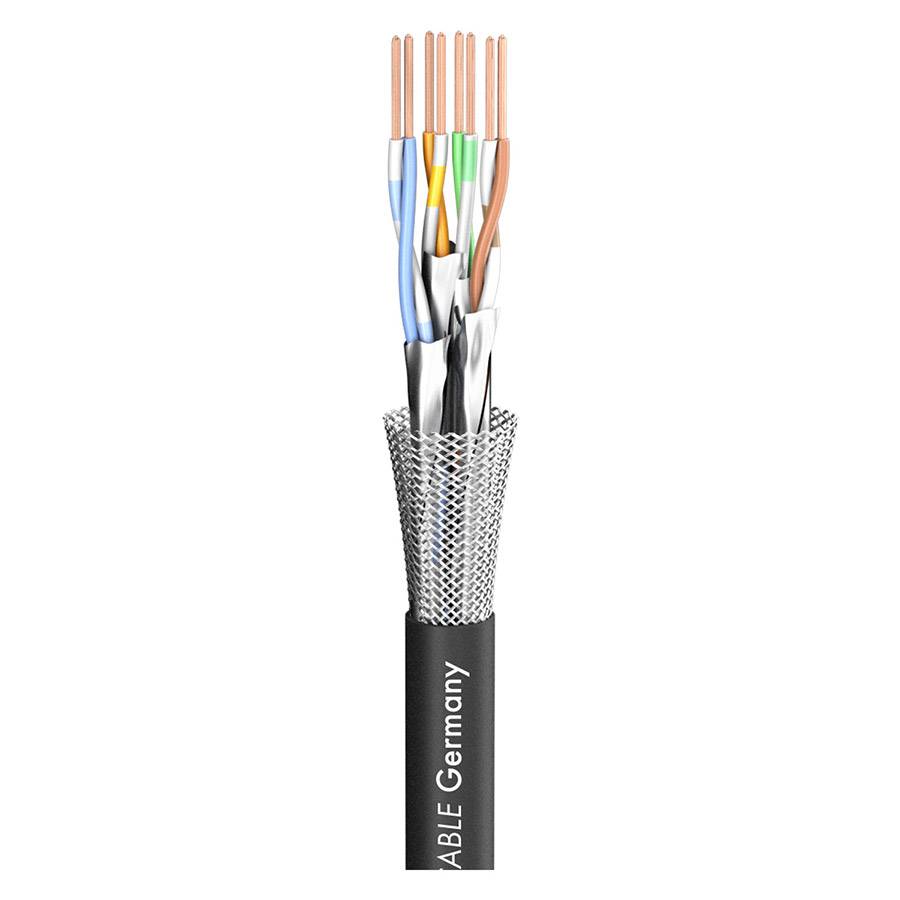 SOMMER CABLE Netzwerkkabel SC-Mercator CAT.7 PUR (4 x 2 x 0,14mm² | PUR Ø 6,50 mm | METERWARE) - in schwarz
