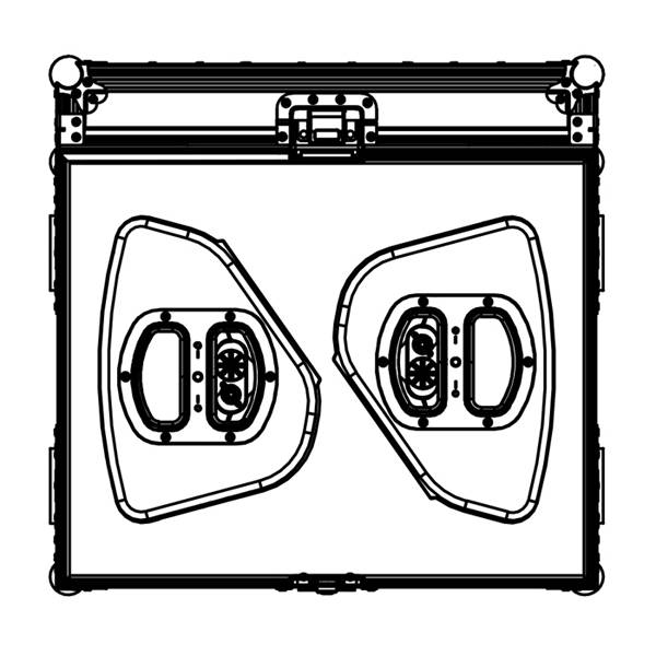 NEXO PNT-2CASE10 - Flight-Case mit Lenkrollen passend für 2x P10 Lautsprechersysteme