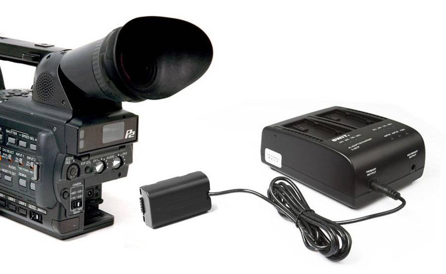 SWIT ELECTRONICS S-3602D - Dual-Ladegerät & Adapter für Panasonic VW-VBD58 | AG-VBR59 | CGA-D28 | CGA-D54 Akkus