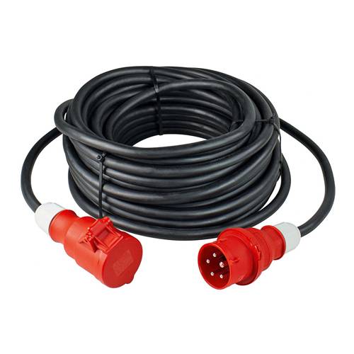 AS SCHWABE CEE-Starkstromverlängerung mit CEE-Stecker & CEE-Kupplung (400V / 32A | 5-polig | IP44 | H07RN-F 5G6 | 10,0m