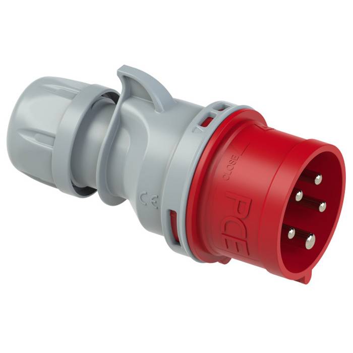 PC ELECTRIC CEE-Phasenwender-Stecker "SHARK TT" mit schraubloser Anschlusstechnik (400V / 16A | 5-polig | IP44) - in