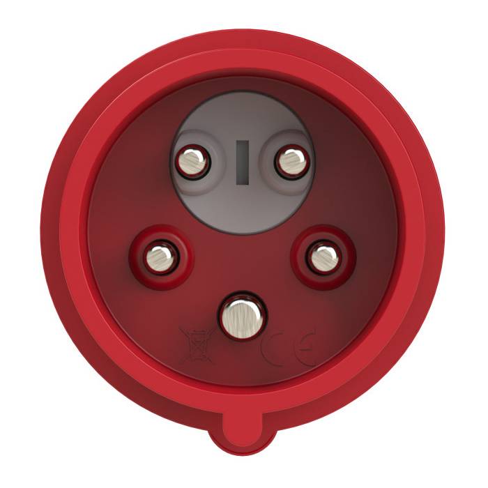 PC ELECTRIC 70252-6 - CEE-Phasenwender Stecker "SHARK" (400V / 32A | 5-polig 6h | IP67) - in rot/grau